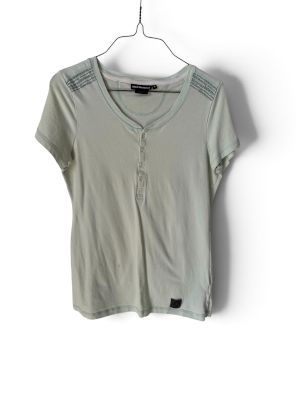 BMW motorrad Light Sage Short Sleeve Henley Tee